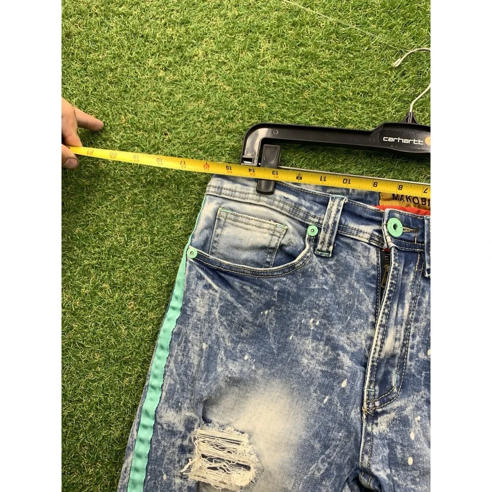 M1967 MAKOBI Jeans Mens 30x32 Noah Distressed y2k Grunge Punk Skater 2000s